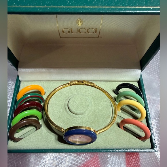 Gucci Gold Watch with Colorful Bezels - Picture 2 of 13